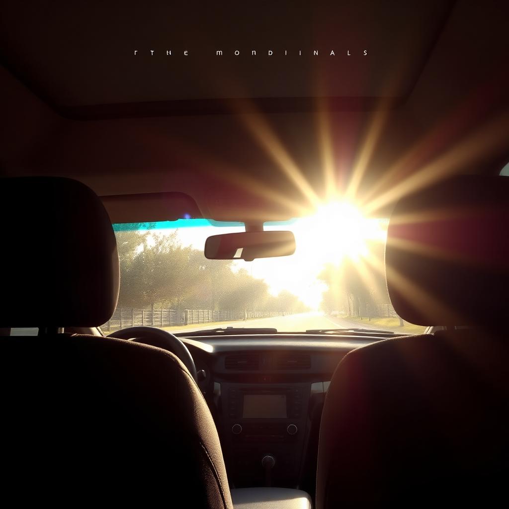 View through a tinted car window on a hot, sunny Melbourne summer day.